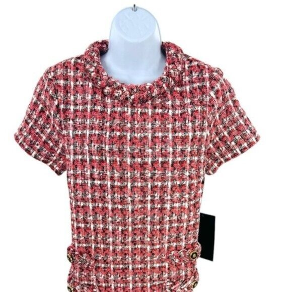 Tuckernuck | NEW Magnolia Tweed Short Sleeve Crew Neck Jackie Mini Dress Size XL - Picture 6 of 12